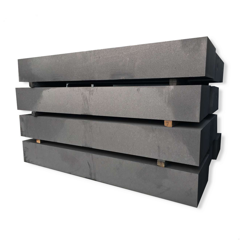 Molded graphite block for crucible mold making