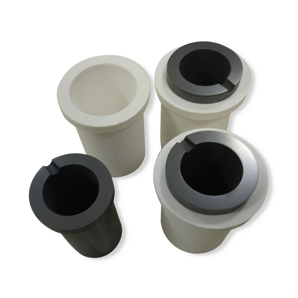 Double-ring graphite crucible for electric crucible